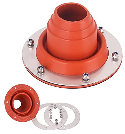 Stove Jack Silikon Kit for Tent, Ofenrohrdurchführung Zelt Silikon Rohrmanschette, Tent Rohrmanschette Silikon Zelt Silikon (Orange)