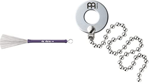 Vic Firth Retractable Wire Heritage Brush - Purple & Meinl Cymbals BACON Cymbal Sizzler with No Rivets Required (VIDEO)