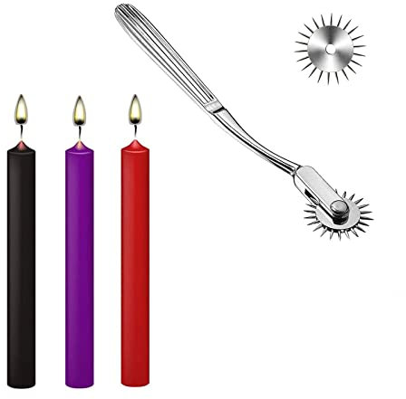 Massagekerze,Nervenrad Sex,3 Stücke Bdsm Kerze,Nadelrad,4 Stücke Bdsms Spielzeug