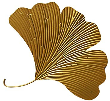 Deko Ginkgo Blätter Metall, Wanddeko Metall Gingko, Gingko Blatt Skulptur Handcrafted Kunst Statue Wohnzimmer Deko für Garten Terrasse Balkon Home Office Wohnzimmer Decor
