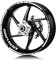 EGEIRA Motorrad-Nabenaufkleber, Wasserdicht, Reflektierende Felgenaufkleber, Reflexstreifen-Aufkleber Für Suzuki GSR600 GSR 600 Felgenaufkleber (Color : Bianco)