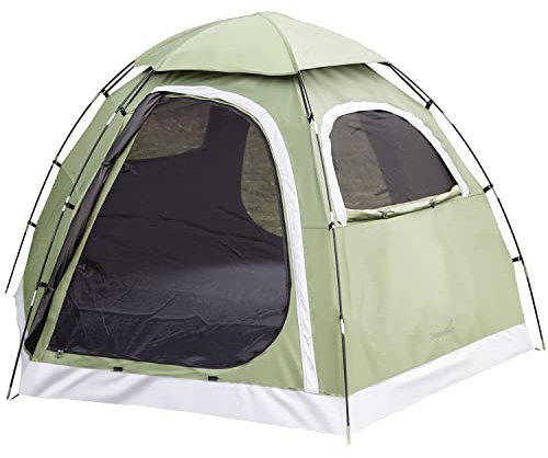 Skandika Kuppelzelt Namsos Sleeper | Zelt 2 Personen, eingenähter Zeltboden, 3000 mm Wassersäule, Doppeltüren | Wandern, Trekking, Camping Zelt, Festival