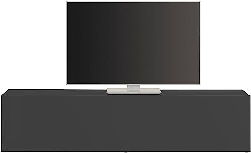 Web Convenienza Porta Tv con Anta Elsa Antracite Opaco - Mobile Televisore con Pensili ad Ante - Mobile TV Sala Salotto Soggiorno