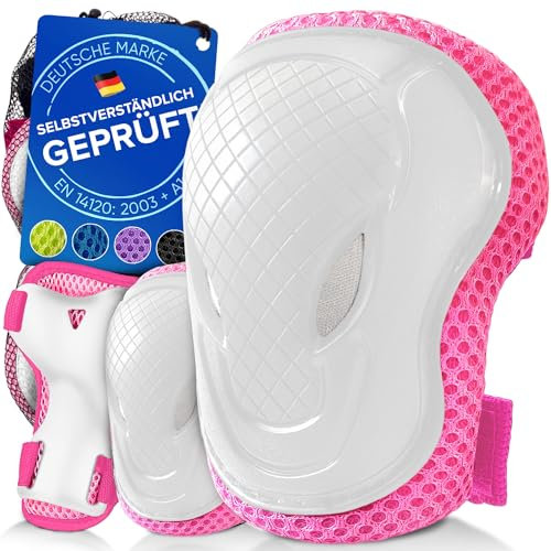 Liebkern Knieschoner Kinder - Ab 2 Jahre - Sicherheitsgeprüft und Komfortabel - Robuste Inliner Schoner - Protektoren Set Kinder - Knie und Ellenbogenschützer Kinder