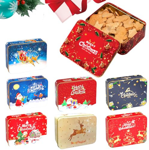 RIRIDAMAI Weihnachten Keksdose Gutscheindosen - 8 Stück Geld Geschenkverpackung, Gutschein Box Leer, Verpackung, Geschenkdosen