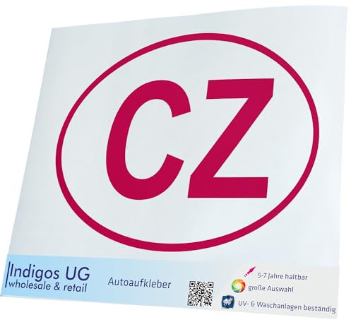 INDIGOS UG Aufkleber - Autoaufkleber - JDM - Die cut - Auto - 300x218 mm - Tschechien CZ - pink - Heckscheibe - Heckscheibenaufkleber - Sticker - Tuning