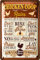 LANOLU Retro Blechschild Hühnerstall-Regeln, Bauerngarten Deko, Hühner Schild, Geschenk für Hühnerliebhaber, Lustige Hühner Geschenke, Hühnerstall Zubehör, 20x30cm