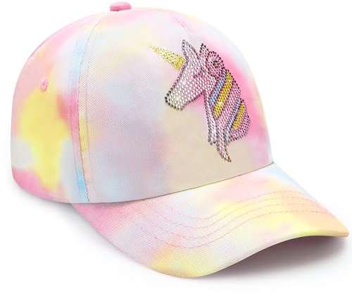 WAWSAM Mädchen Baseballkappe Verstellbarer Kinder Snapback Trucker Cap Baumwolle Mädchen Baseball Mütze Sonnenhut