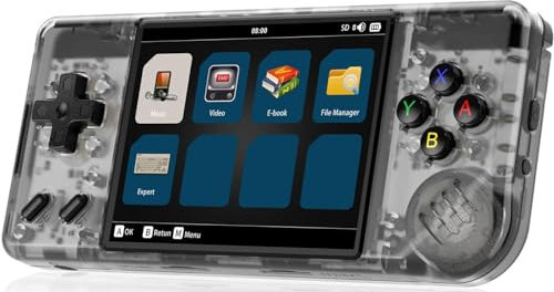 RG28XX Console di gioco portatile retrò, schermo IPS da 2,83 pollici, batteria da 3100 mAh, sistema Linux, scheda TF 64+128G integrata, oltre 1000 giochi, supporta app multimediali e uscita TV HDMI