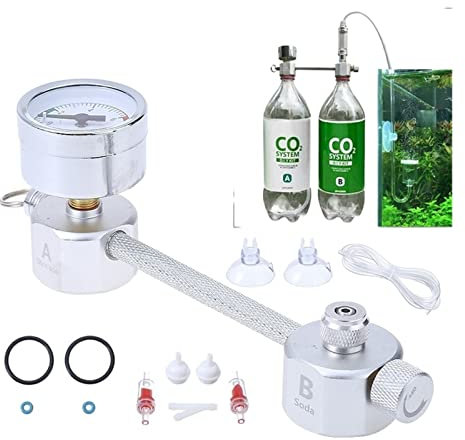 LEPREM Medidor regulador de CO2 CO2 Sistema Bricolaje Equipo CO2 Generador for Aquario de Plantas DIY CO2 Kit presurizado con Burbujas de Pescado y Suministros acuáticos para Cerveza de Barril casera