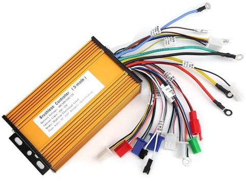 CFTGIW 72V Controller Metall Controller Bürstenlosen Geschwindigkeit Motor Controller Für Elektrische Roller Threemode Sinusoid 12 Rohr Golden