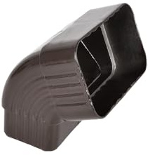 Coude avant rectangulaire à 90°, adaptateur de coude de descente de gouttière en alliage d'aluminium, connecteur à 90 degrés pour extension de tuyau de pluie, connexion de canalisation