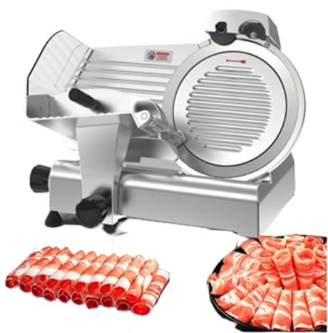 Commercial 10-Inch Slicer, Meat Slicer Fully Automatic Meat Planer, Electric Machine Equipment Lamb Roll Meat Slicer