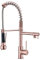 YWJFSA Grifo Abatible Extraible Grifo de Cocina con Resorte con 2 Tipos de Chorro, Agua Fría Y Caliente, Acero Inoxidable,Oro Rosa