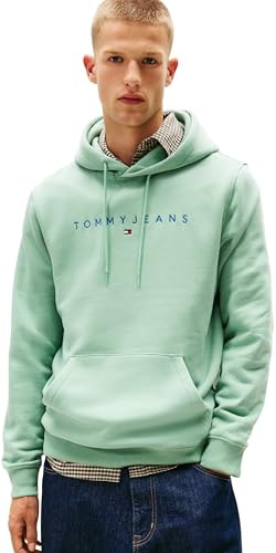 Tommy Jeans Herren Hoodie Linear Logo mit Kapuze