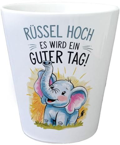 speecheese Fröhlicher Cartoon Elefant Rüssel hoch Blumentopf Lustiger Pflanzentopf für fröhliche Akzente im Garten