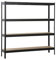 SCHULTE Regalwelt Schwerlastregal XXL mit 4 MDF-Böden 180x180x40 cm (HxBxT), 200 Kg Traglast pro Boden, schwarz