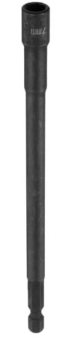 sourcing map Hex Nut Driver Drill Bit 7mm Metric 6-Point Socket 1/4 Hex Shank Magnetic Setter CR-V Steel Bolt Sockets for Power Drills Impact Drivers, 5.91 (150mm) Long