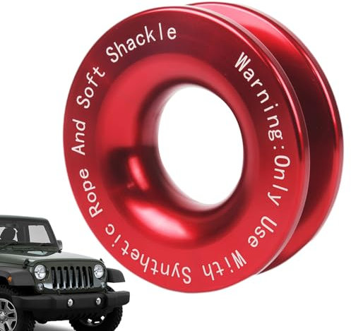 Snatch Ring - Umlenkrolle Stahlseil | Umlenkrolle Für Stahl- & Kunststoffseile | Winch Snatch Recovery Ring | Weicher Schäkel-Bergungsring | Winden-Umhängeblock | Winden-Umlenkrollen-Traktionsring | S