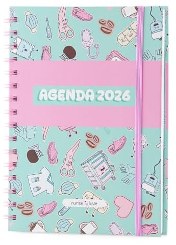 Nurse is Love TCAE - Kalender 2025 / 2026 - 16 Monate für Krankenschwestern und Studenten, mit Designs, Wochenplaner, Monatsplaner und tägliche Motivation, Geschenk für Krankenschwestern, Ärzte