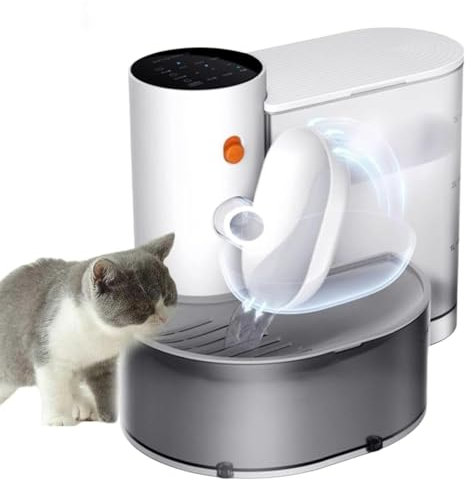 YZZLBTTY Fontaine à Eau Intelligente pour Chats sans Filtre - Fontaine Ultra silencieuse - Séparation des eaux usées et de l'eau Douce pour Chats et Chiens