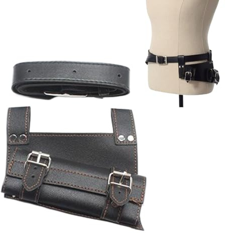 Katana Schwerthalter, Schwerthalter mit Gürtel, Zubehör für Nachstellungen, Katana Halterung, Leder Schwert Holster, für Cosplay und Samurai-Enthusiasten, Dreischichtige Verstärkung, 110cm