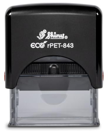 Personalisierter Adressstempel 47 x 18 mm für bis zu 4 Zeilen - mit eigenen Texten und Logos - Selbstfärbender Stempel, Firmenstempel, Bürostempel