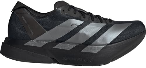 adidas Adizero Adios Pro 4 Shoes Mens Road Running Black/Met/Carbon 10 UK