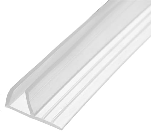 HEJIGOOD Clear F-Shape Shower Screen Door Seal 2m Length (8mm/0.31in)