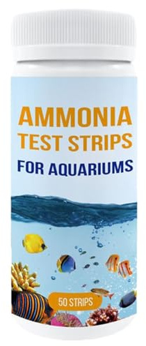 Ammoniak Testpapier - 50 teiliges Aquarium Wasserqualitätsanalyse-Kit Schnelle und zuverlässige Ergebnisse | Monitor Safe Habitat und Aquatic Lifestyle Health mit Ammoniak Checker für Salzwasser und