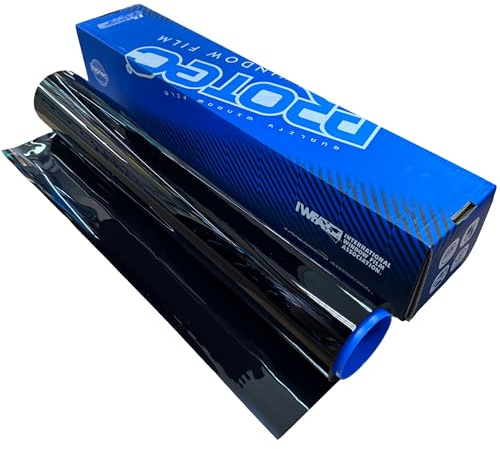 Protec Nano Ceramic Window Tint Film 3% VLT 24 x 100ft 2PLY Roll - Heat & Glare Reduction, UV/IR Protection for Car, Home, Office & Commercial Glass