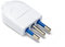 VELAMP PLUG-IT-10A Spina Dritta, 2P+T, 10A, 230V, Bianco Opaco