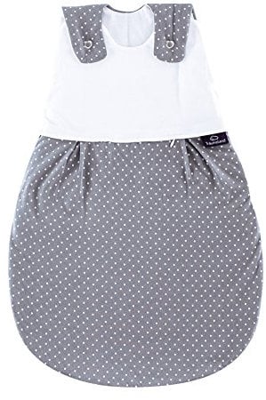 Träumeland S0100101 Außenschlafsack LIEBMICH Pünktchen grau, Größe 44, mehrfarbig