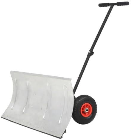 vidaXL Spazzaneve Manuale con Ruote 100x44 cm Spartineve Pala Neve Spalaneve