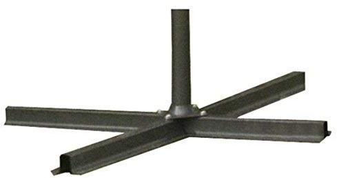 Pied pour parasol en forme de croix, tube Ø 48 mm. L. 100 x P. 100 cm.