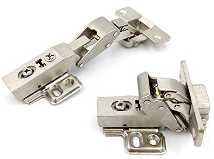 LIKERAINY 135 Grado Bisagra de Inglete 35mm con Amortiguación Bisagras Especial para Aplicaciones de Inglete 45° Puertas de Empotrado Mueble Armario Juego de 2