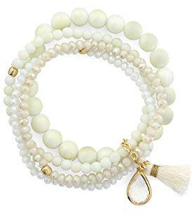 Lizas Schmuckarmband weiß Perlenarmband verschiedene Modelle (weiß mehrreihig)
