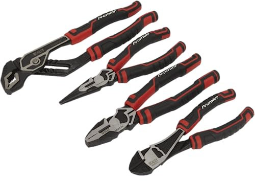 Sealey AK8378 4pc High Leverage Pliers Set , Black