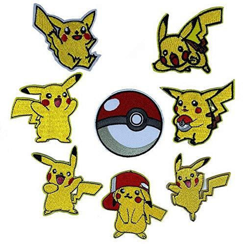8 Stück Anime Cartoon Stickerei Patch Stoff Muster DIY Applikation Bügelbilder für Kleidung Aufnähen