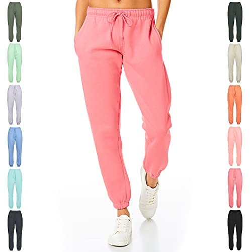 Light And Shade LSLPNT006 Pantaloni della Tuta da Donna Morbidi al Tatto, Rosa, XL