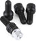 Yctze 4 + 1 boulon d'écrou de roue, acier M14 * 1.5MM écrou de roue de verrouillage de boulon de roue avec clé (noir)