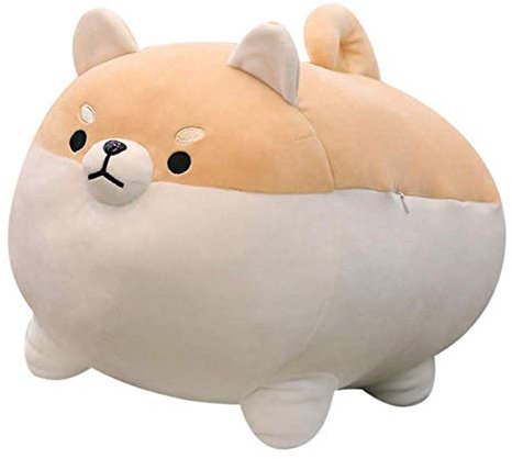 Shiba Inu Plüsch Plüschtier Ausgestopftes Tier Plüschkissen Kissenpuppe Kawaii Corgi Plüschtier Shiba Inu Plüschkissenspielzeug Kuschelkissen Molliger Jahresgeschenk für Kinder Familien 15,7 zoll