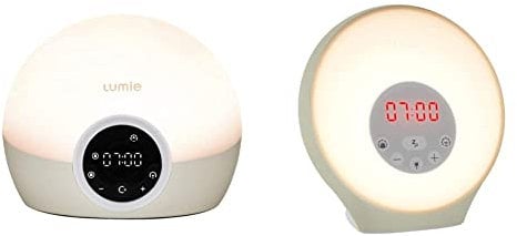 Lumie Bodyclock Spark 100 - Wake-up Light Alarm Clock with Sleep Sunset & Sunrise Alarm - Sunrise Wake-up Alarm, Sunset Sleep Feature, Sounds & Mood Lighting