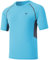 Huayuzh Herren Rashguard T-Shirt Schwimm Shirt Schnelltrocknend Leicht Atmungsaktiv Surfen Angeln Wandern Shortsleeve Top Himmelblau M