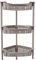 Strong Plastic Shower Caddy 3 Tier Corner Shelf Bathroom Rack Kitchen Storage Unit Storage Rack Standing Unit For Shampoo Shower Gel Books Shelf Home Interior Decor Living Room (Mirror Grey)