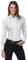 Vincenzo Boretti Damen Bluse leicht tailliert 100% Baumwolle bügelleicht Langarm Hemdbluse elegant festlich Kent-Kragen auch für Business und unter Pullover weiß 38