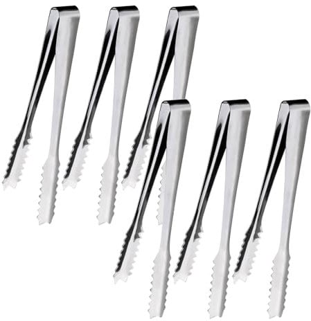 Redamancy Pince à Glaçons, 6 Pièces Pince a Sucre, Pince Bonbon, 15,2cm, pour Cuisine, Café, Fête, Bar et Buffet