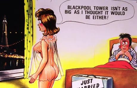 blackpool postcard fridge magnet handmade in uk