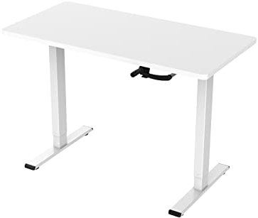 Sigma Schreibtisch HT114, 120 x 60 x 73.5 cm, manuell höhenverstellbar, weiß