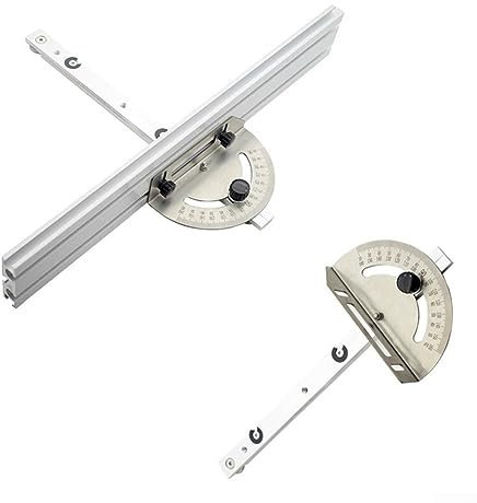 Tischsäge Winkel Push Ruler, Tischsäge Router Winkel Gehrungslehre Holzbearbeitung Einstellbares Winkellineal Gehrungslehre mit Track Stop Backer, A